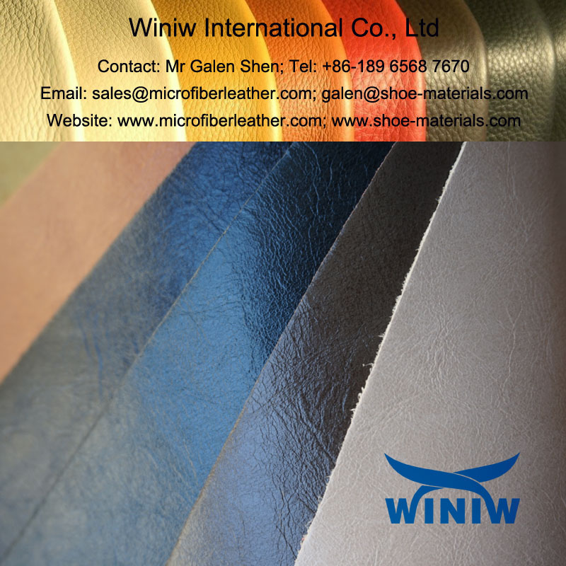 Waxy PU Microfiber Leather for Leather Shoes