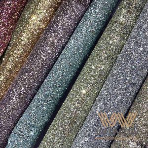 Chunky Glitter Faux Leather Fabric Rolls